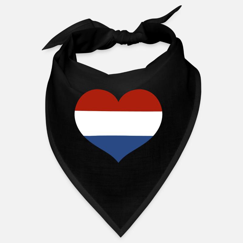 Cœur du drapeau des Pays-Bas Bandana
