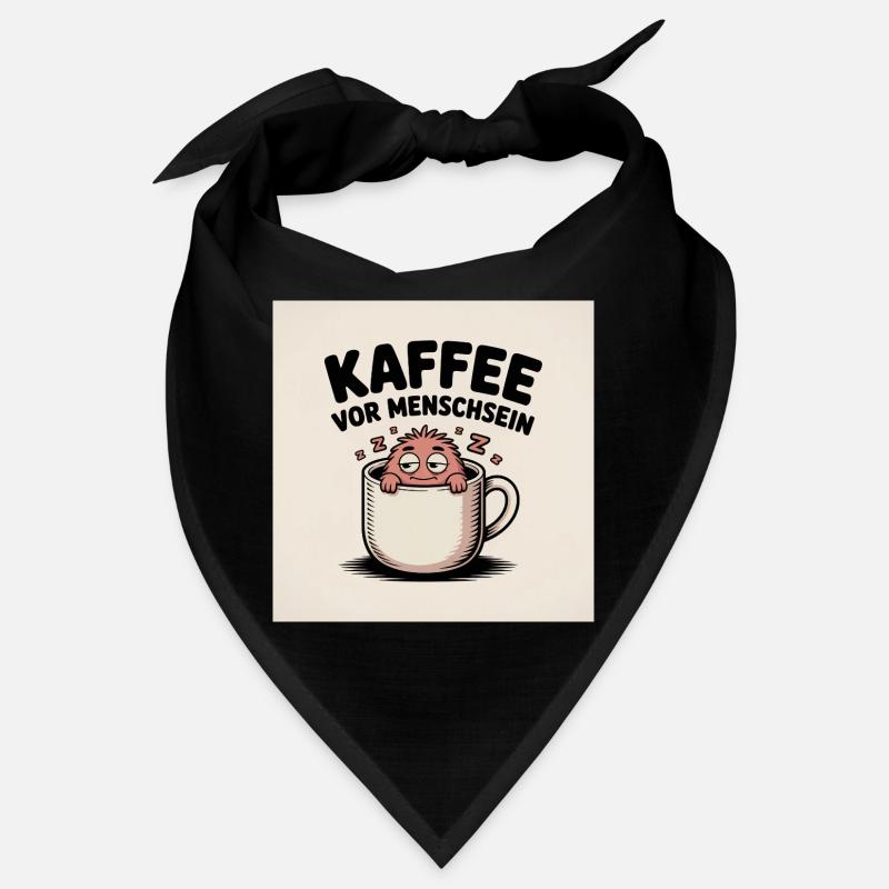 Kaffee vor Menschsein Cartoon Bandana