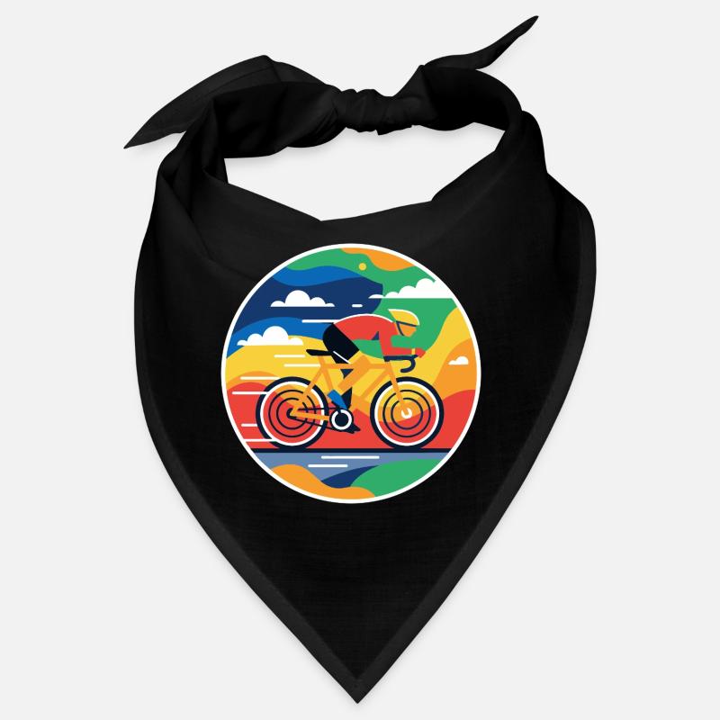 Image circulaire colorée de cycliste Bandana