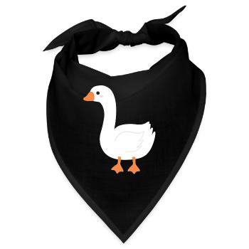 Gans-Zeichentrick-Orangenschnabel - Bandana - Schwarz - Vorne