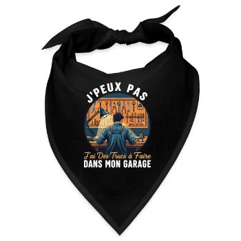 Papa Handwerker-Humor Ich kann Garage nicht verschenken - Bandana - Schwarz - Vorne