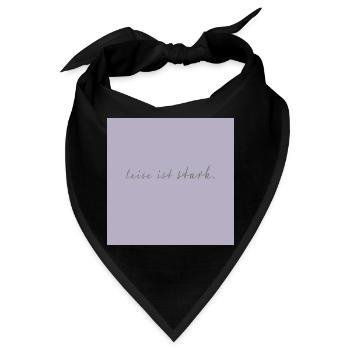 Leise ist stark Typografie Poster minimalistisch - Bandana - Schwarz - Vorne