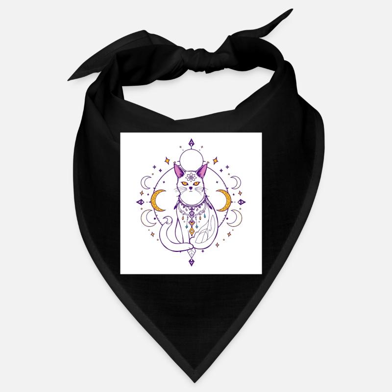 mystisch-Katze-Mond-himmlisch-A Bandana
