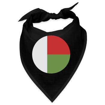 Runde Madagaskar-Flagge - Bandana - Schwarz - Vorne