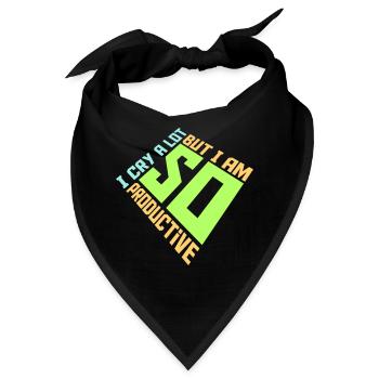 I Cry A Lot But I Am So Productive Lustig Emotion - Bandana - Schwarz - Vorne