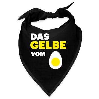 Hühner Fans -  Hahn - Gockel - Eigelb - Bandana - Schwarz - Vorne