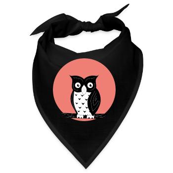 Nachteule - Bandana - Schwarz - Vorne