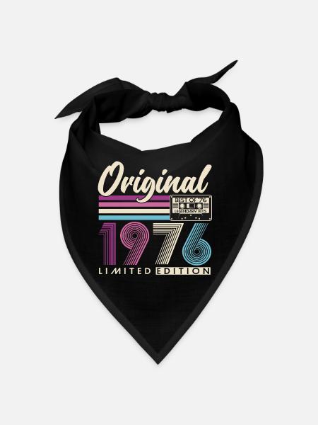 1976 Jahrgang Vintage Retro Geburtstag Geschenk - Bandana - Schwarz