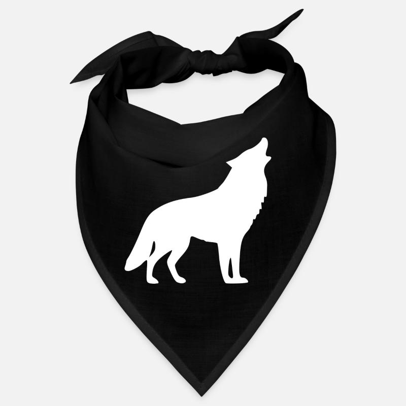 Heulender Wolf weiß  Bandana