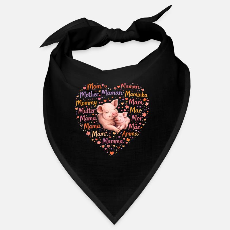 Schwein Ferkel Mama Herz – Muttertag Geschenk Bandana