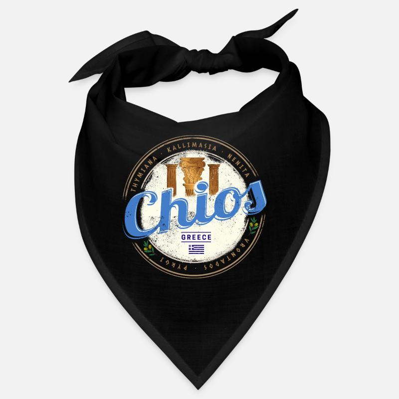 Île de Chios en Grèce Souvenir rétro vintage Bandana