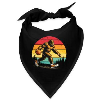 Bigfoot Sasquatch Big Foot Basketball - Bandana - Schwarz - Vorne