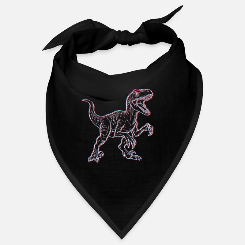 Neon Dinosaur 3D Skeleton Bandana