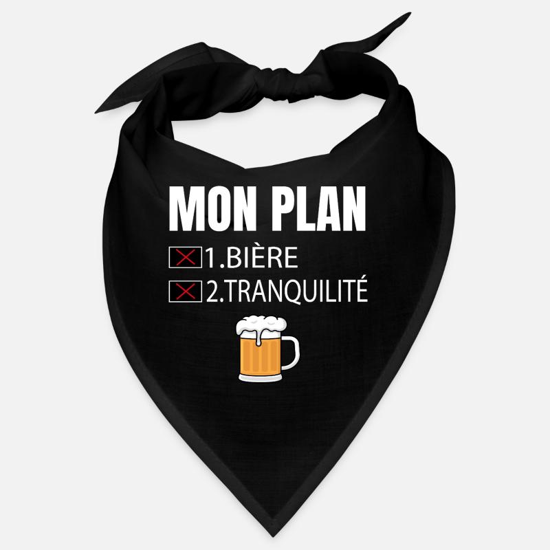 Mon Plan Bière et Tranquillité Humour Bandana