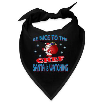 SANTA CHEF - Bandana - Schwarz - Vorne