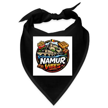 Namur Streetwear Culture Logo – Belgium Urban - Bandana - Schwarz - Vorne