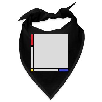 Komposition im Stil von Mondrian. - Bandana - Schwarz - Vorne