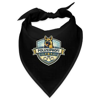 Polizeiprofi Diensthund Badge - Bandana - Schwarz - Vorne