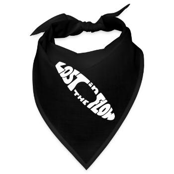 So Fun Bold Retro Text. Lost in the flow - Bandana - Schwarz - Vorne