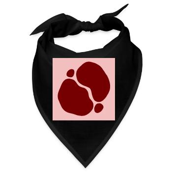 Rote Organische Formen Design - Bandana - Schwarz - Vorne