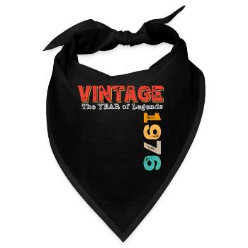 Vintage 1976 - Bandana - Schwarz - Vorne