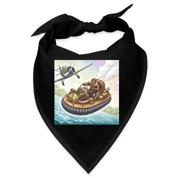 Steampunk-Luftboot-Flussjagd - Bandana - Schwarz - Vorne