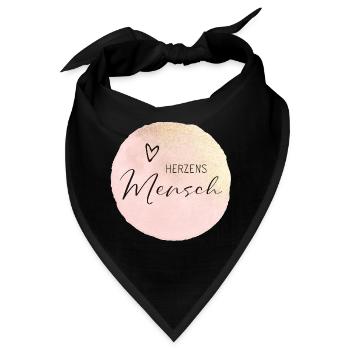 Herzensmensch - Bandana - Schwarz - Vorne