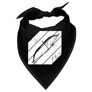 Bogensport Skizze - Bandana - Schwarz - Vorne