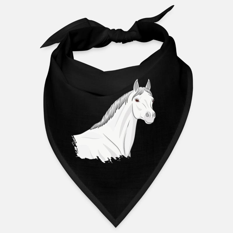 La tête d'un cheval Abbayan gris clair Bandana