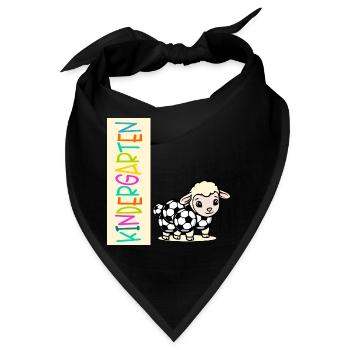 Kindergartenkind Fußball Schafe - Bandana - Schwarz - Vorne