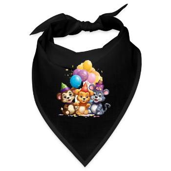 Tierfreunde Geburtstagsbande - Bandana - Schwarz - Vorne