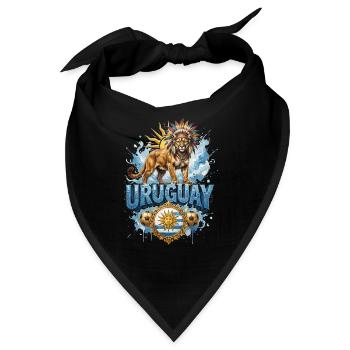 Uruguay - National Mannschaft t-shirt Vorlage  - Bandana - Schwarz - Vorne
