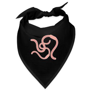 Regenwürmer Comic Tiere - Bandana - Schwarz - Vorne