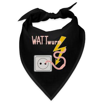 Wattwurm zweideutiger Witz Dad Humor Geschenkidee - Bandana - Schwarz - Vorne