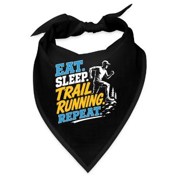 Iss. Schlaf. Trailrunning. Wiederholen Sie sich - Bandana - Schwarz - Vorne