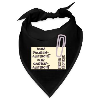 Abschied Lehrer - Garten - Bandana - Schwarz - Vorne