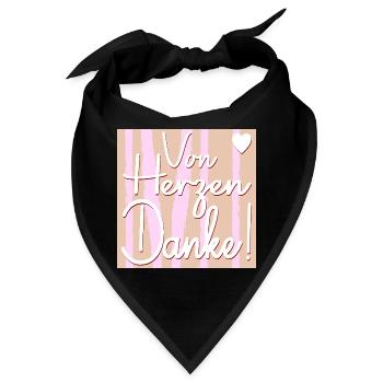 Wertschätzung Danke - Bandana - Schwarz - Vorne