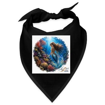 Unterwasser-Meerjungfrau im Riff - Bandana - Schwarz - Vorne
