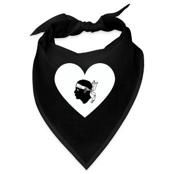 Korsika-Liebe - Bandana - Schwarz - Vorne