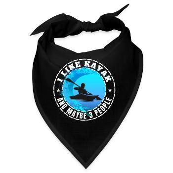 ICH MAG KAJAK UND VIELLEICHT DREI LEUTE - Bandana - Schwarz - Vorne