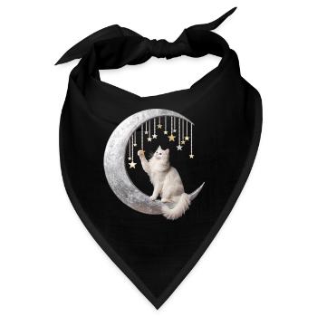 Mondkatze und Sternenreigen - Bandana - Schwarz - Vorne