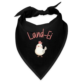 Landei Huhn Landleben Dorfkind - Bandana - Schwarz - Vorne