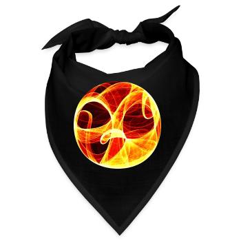 Lebensbaum in Flammen - Bandana - Schwarz - Vorne