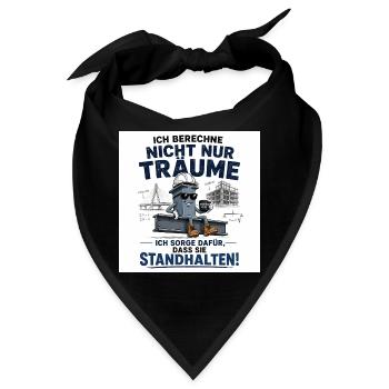 Ich berechne mehr als Träume - Bandana - Schwarz - Vorne