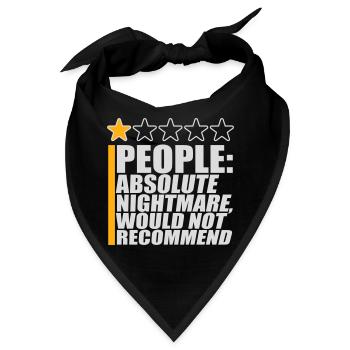 People Absolute Nightmare 1 Stern Review Logo Text - Bandana - Schwarz - Vorne