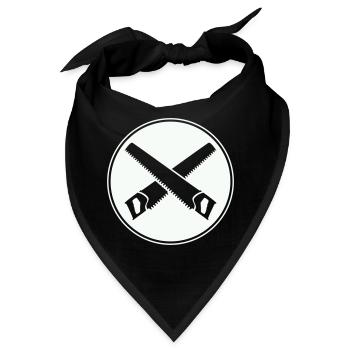 Kreuzsäge Symbol - Bandana - Schwarz - Vorne