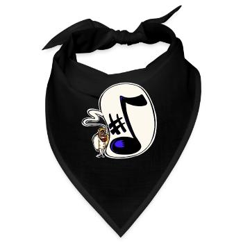 Opernsängerin und große Note - Bandana - Schwarz - Vorne