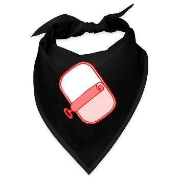 Namensfläche Fischdose - Bandana - Schwarz - Vorne