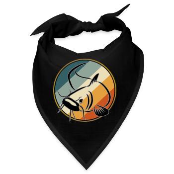 Wels Angeln - Bandana - Schwarz - Vorne