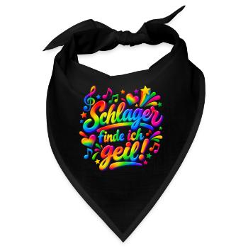 Schlager Finde ich geil - Bandana - Schwarz - Vorne
